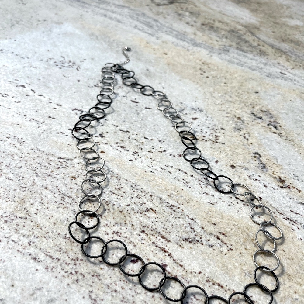 Circle necklace 2 tones